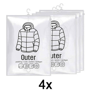 Sacs de rangement sous vide suspendus (lot de 4 pièces)